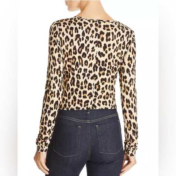 Alice + Olivia Cheetah Print Long Sleeve Top - Picture 2 of 5